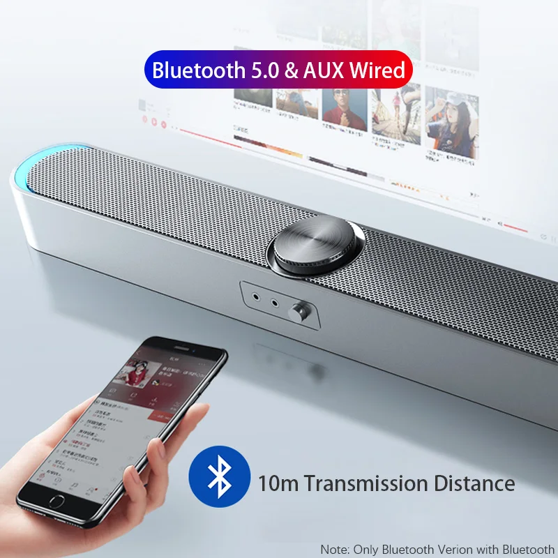 Звуковая панель компьютерные колонки звуковая ТВ светодиодный Барра де сонидо