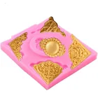 Винтажный стиль, шнуровка, угловой рельефная доска силиконовые формы в европейском стиле, сделай сам, ювелирное изделие fondant (сахарная) торта Формы для шоколада, мыла украшения выпечки формы