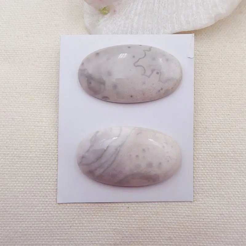 2Pcs Natural Stone Agate Handmade Oval Shape Cabochons 41x23x7mm 20.7g | Украшения и аксессуары