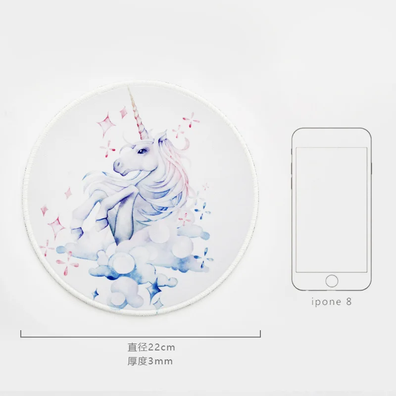 Водонепроницаемый коврик для офиса с изображением фламинго и единорога