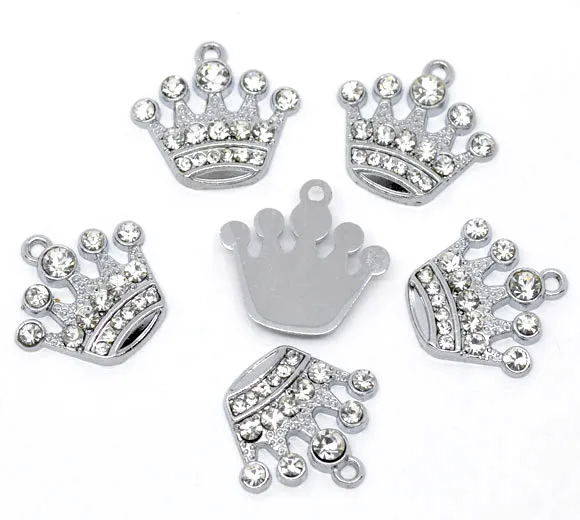 DoreenBeads цинковый металлический сплав Стразы очаровательные кулоны Корона