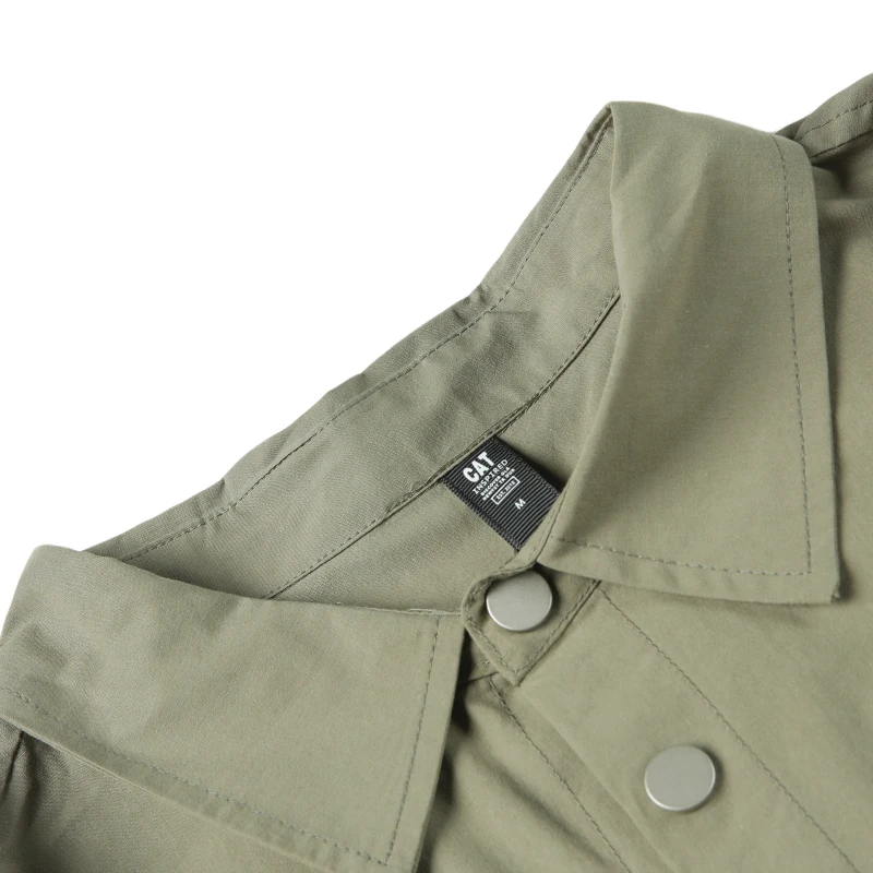 Двойные Карго карманы оливковый 1990S старый стиль мужские рабочие рубашки Vintagewear