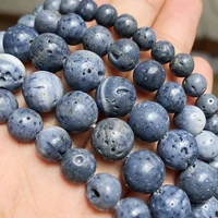 681012mm natural stone blue coral loose spacer stone beads for jewelry making diy bracelet wholesale bulk beads supplier