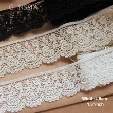 1yard Width:4.5cm Retrovert Rose Cotton Lace Pure Embroidery Trim Lace Decoration Yarn skirt Curtain(ss-2021)