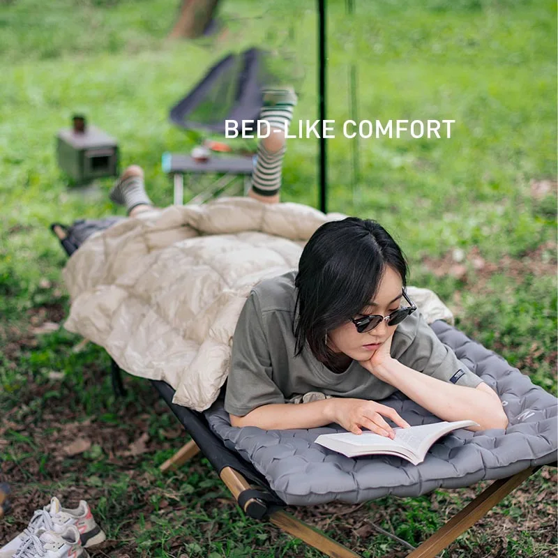 Туристический надувной матрас Naturehike легкий двойной воздушный клапан мат для сна