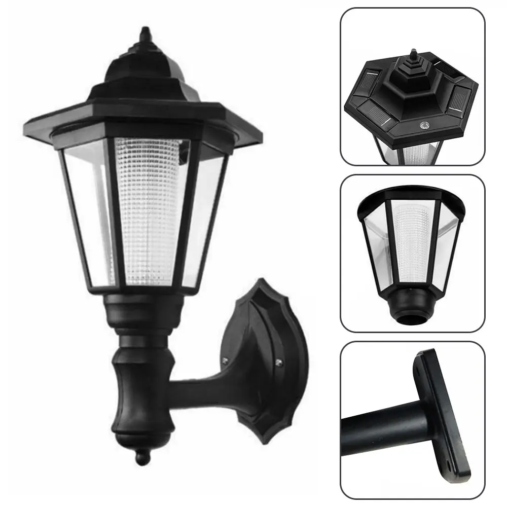 

2 Pcs Solar Lights LED Waterproof Wall Mount Solar Lights Outdoor Pathway Gate Bright White Lamp Automatic Induction