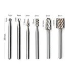 6 шт. Dremel роторные Инструменты Набор Мини сверл для резки HSS Фрезерные фрезы для резьбы по дереву инструмент