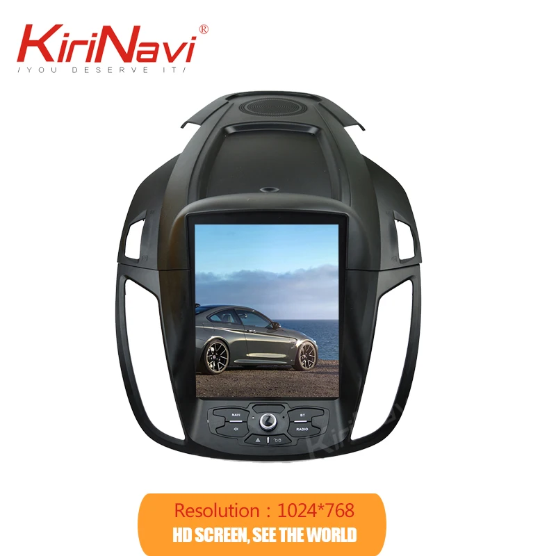 KiriNavi вертикальный экран Tesla стиль 10,4 ''Android 8,1 автомобильный dvd-плеер для Ford Kuga Escape gps Мультимедиа Навигация 2013