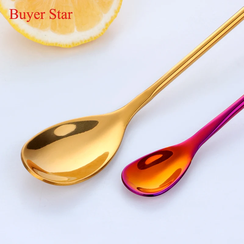 2 шт./компл. золото Нержавеющая сталь Коктейльная барная ложка долговечная