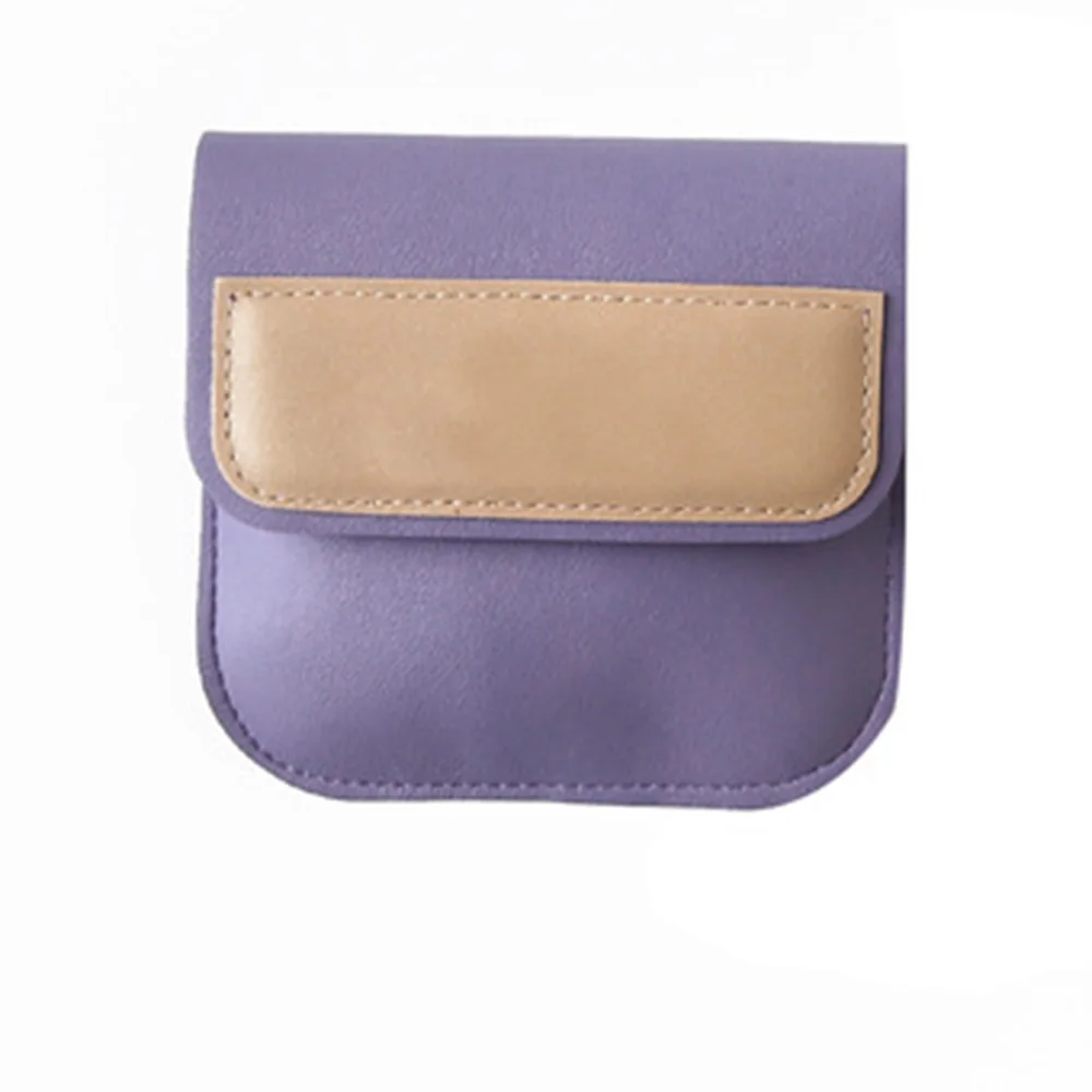 

Unisex Fashion Coin Purse Mini Pu Leather Wallet Money Pouch Keyring Id Card Holder Portable Earphone Women Lipstick Storage Bag
