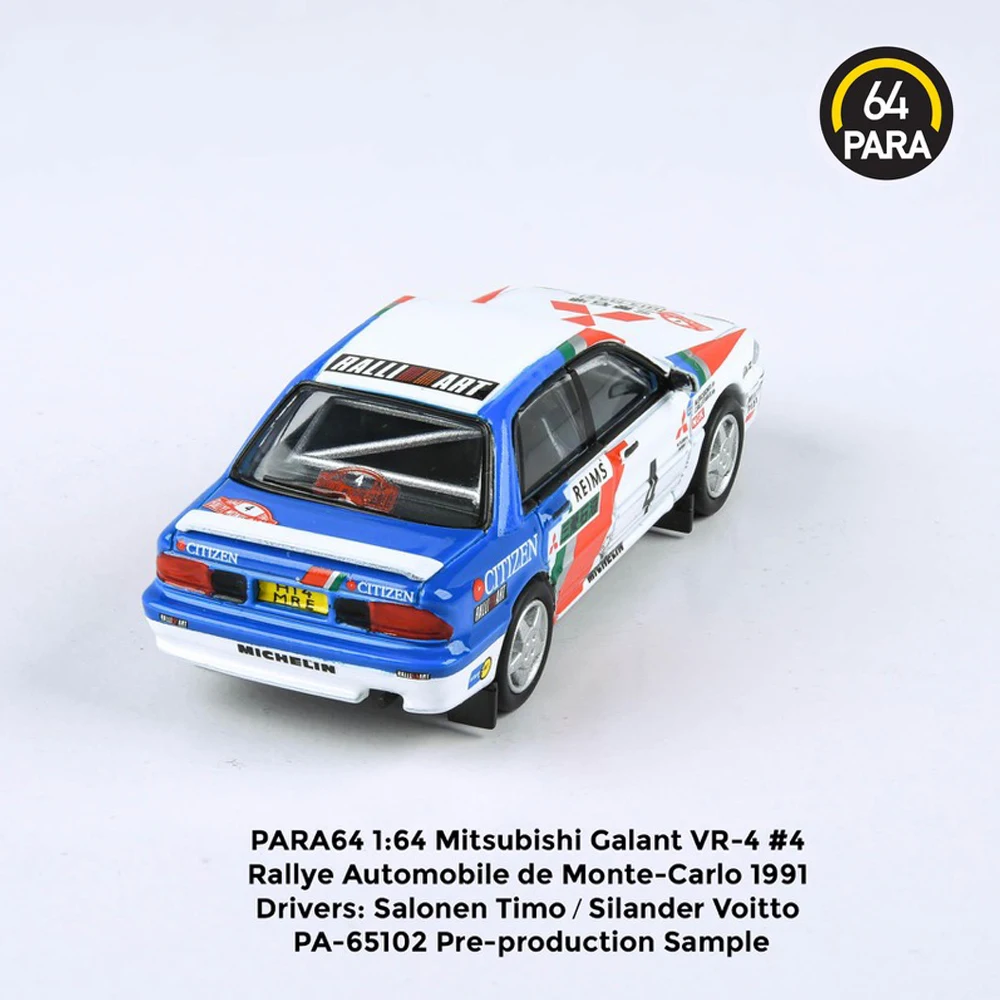 

Model Car 1/64 PARA64 Mitsubishi Galant VR-4 No.4 & No.19 Running Car Collection