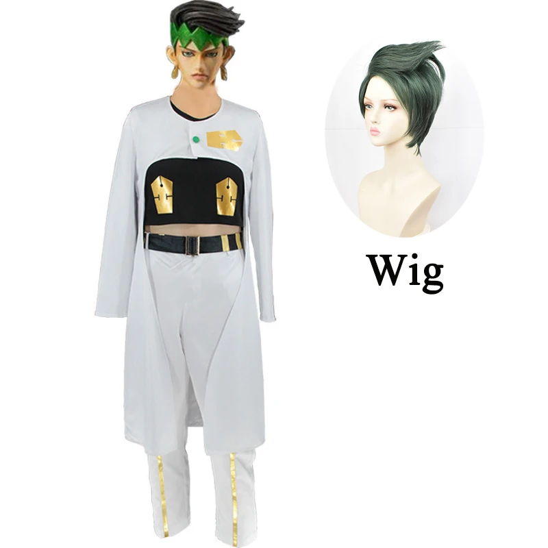 

Anime JoJo's Bizarre Adventure Rohan Kishibe Cosplay Costume Men Women Plus Size Role Playing Sets Wig Halloween Carnival Party