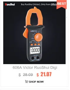 Victor 606A RuoShui Цифровой мультиметр переменного тока NCV 2000 отсчетов истинное сопротивление RMS емкость 1000 мкФ Электрический