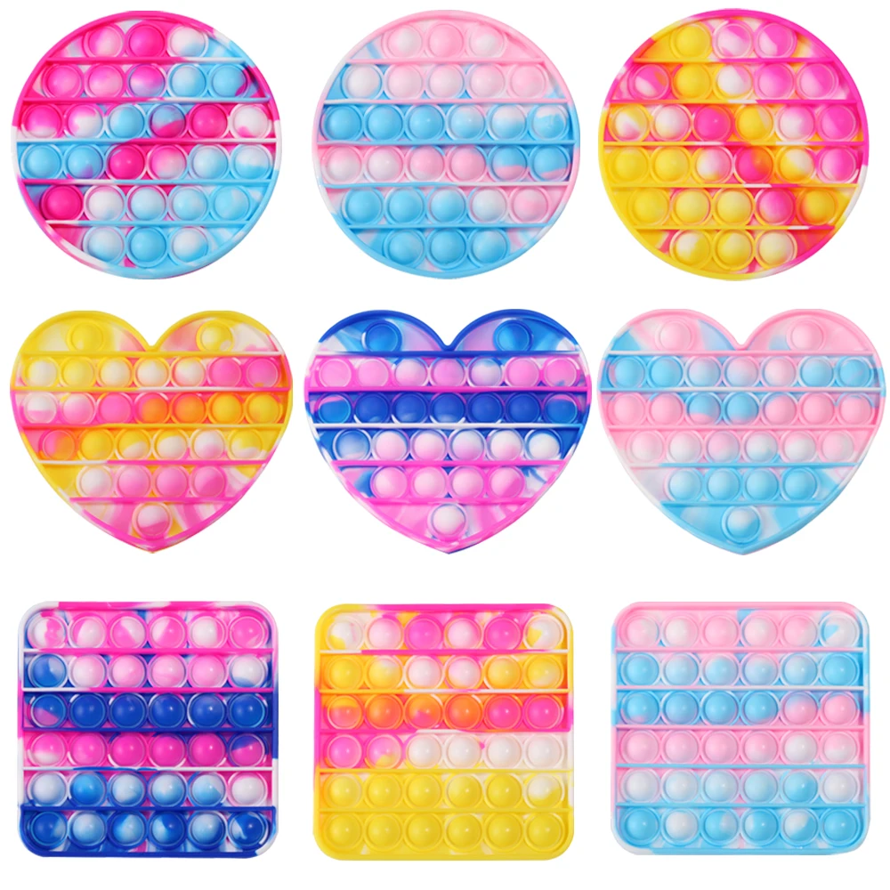 

1PC Push Pop Bubble Sensory Fidget Toy Autism Squishy Stress Reliever Toys Adult Kid Pop Fidget Toys Dropshipping