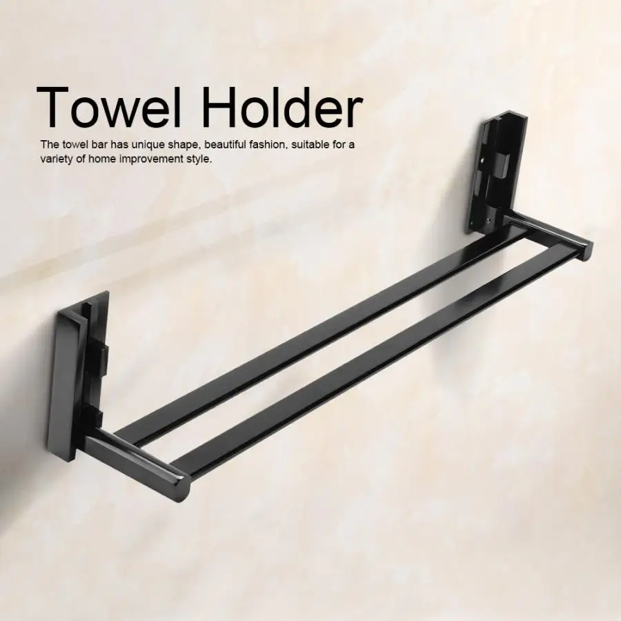 Складной двойной держатель для полотенец настенный подвесной стеллаж полка