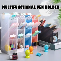 new diagonal pen holder for womens instagram creative and stylish stationery nordic transparent desktop pen bucket