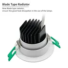 Приглушаемый Светодиодный Светильник направленного света, 220 В, 110 В, 3 Вт, 5 Вт, 7 Вт, 9 Вт, 12 Вт, 15 Вт, потолочный круглый утопленный светодиодный Светильник направленного света для ванной, кухни