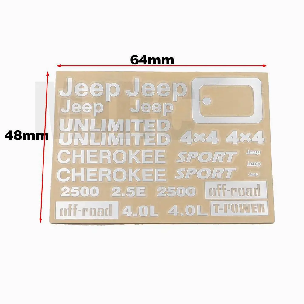 wrangler jeep наклейки для traxxas trx4 defender bronco ranger axial scx10 90046 d90 d110 tamiy