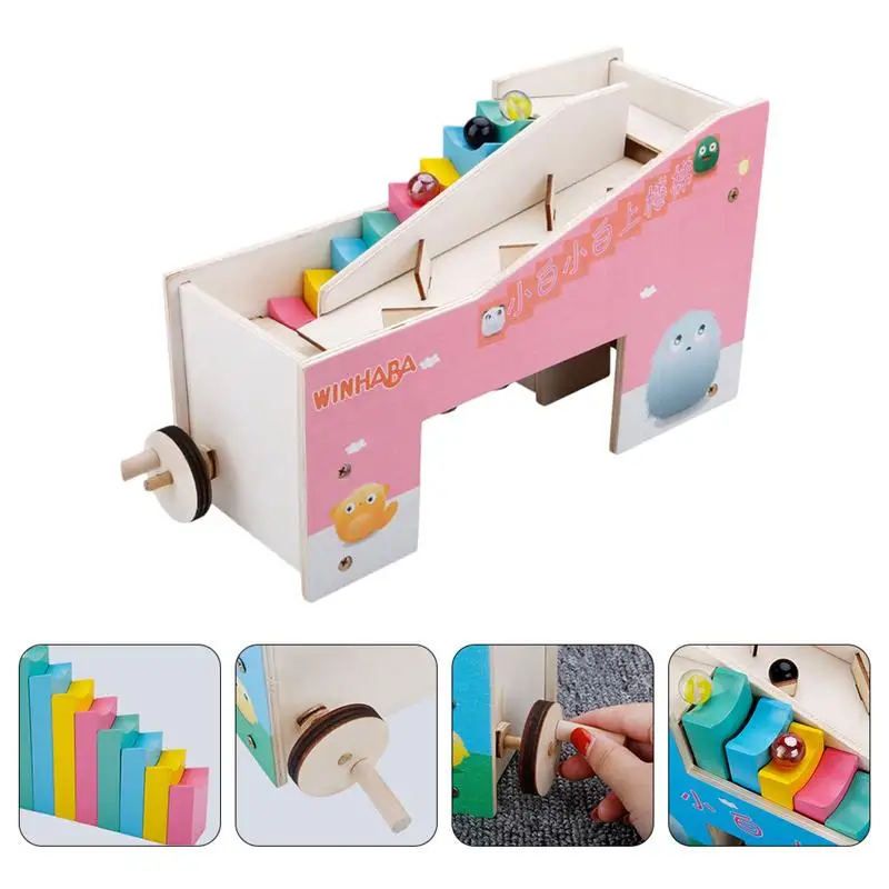 

1PC Puzzle Child Wooden Funny Wooden Plaything Rolling Bead Track Blocks for Kid Child Children