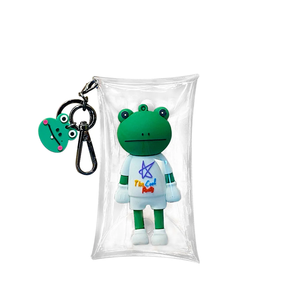 

2021 Cool Long Legs Frog Baby Box Creative Design Transparent Bag Baby Bag Keychain Lovers Gift Accessories Keyring Keychains
