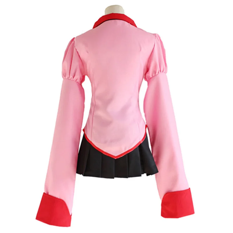 Аниме Owarimonogatari Oshino Ougi Косплей Костюм Девочка Розовая Униформа Хэллоуин вечернее