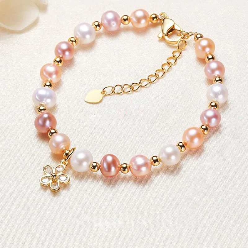 

Plum Blossom Ethnic Style Natural Pearl Bracelet Women Bracelets Jewelry