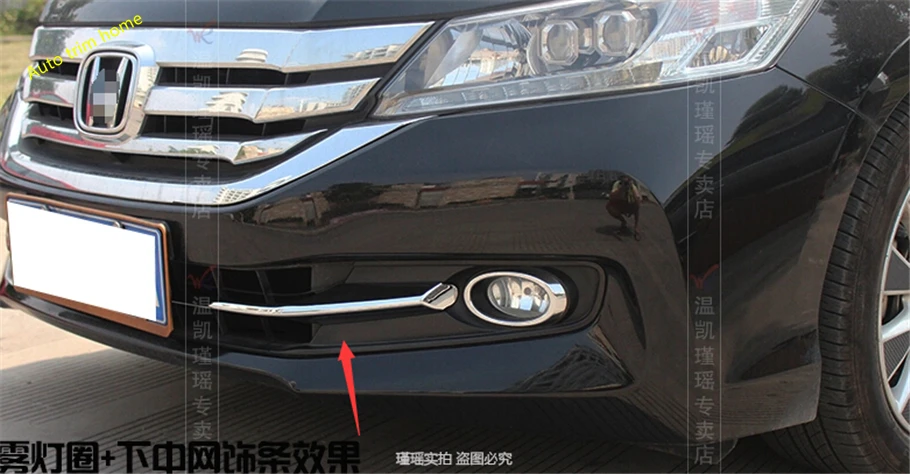 

Chrome Front Head Bumper Bottom Grill Racing Grille Cover Kit Fit For Honda Accord 2013 2014 2015 Auto Accessories