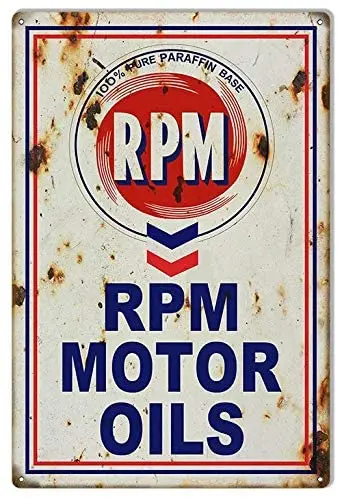 

RPM Chevron Motor Oil Reproduction Gas Station Metal Sign, Decoration Sign, 8x12 Inch