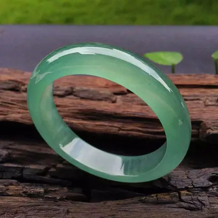 

zheru jewelry natural Myanmar jadeite 54-64mm ice light green bracelet elegant princess jewelry send mother to girlfriend