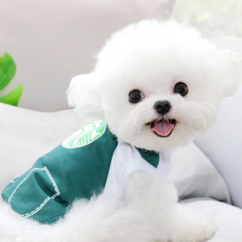 Yellow Dog Sling Clothes Pet Poodle Home Summer Soft Puppy Two-leg Pullovers XS-XL |