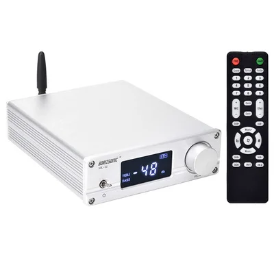 Серебристый VOL-02 чистый затухание Объем предусилитель QCC3008 Bluetooth 5,0 APTX получения дистанционного предусилитель с светодиодный дисплеем - Цвет: Серебристый