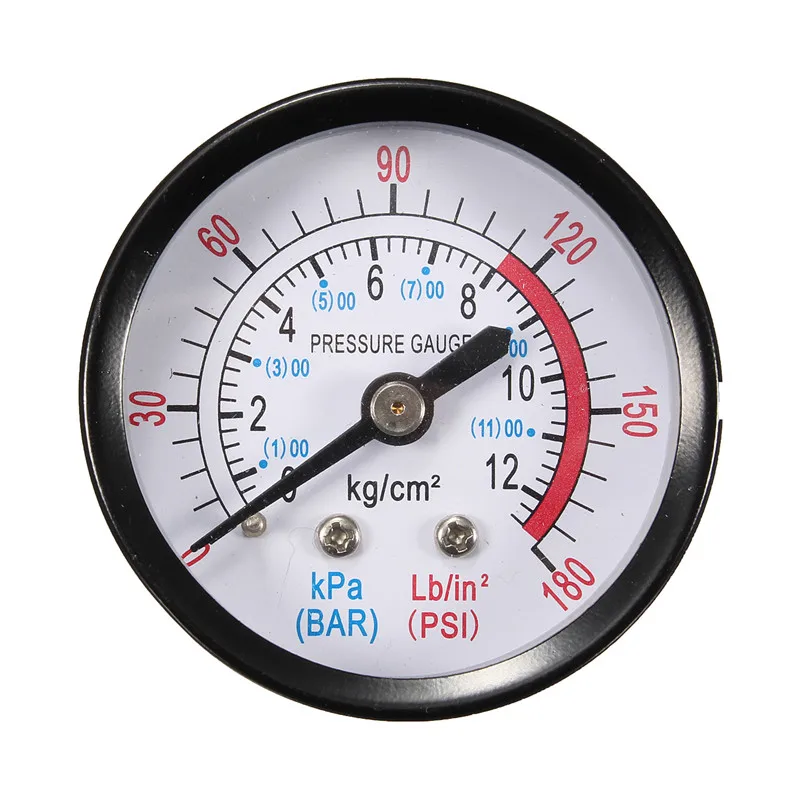 Манометр 13 мм 1/4 BSP резьба 0-180 PSI 0-12 манометр двойные весы для воздушного
