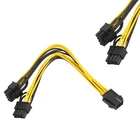 Кабель преобразователя питания PCI Express с 6 контактами на два разъема 8 (6 + 2) для видеокарты графического процессора PCIE PCI-E VGA разветвитель Кабель питания
