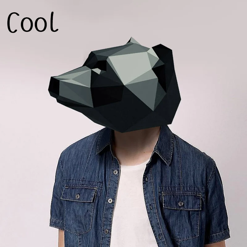 Маски для лица 3D бумажная модель бумажное ремесло сделай сам шуточные игрушки