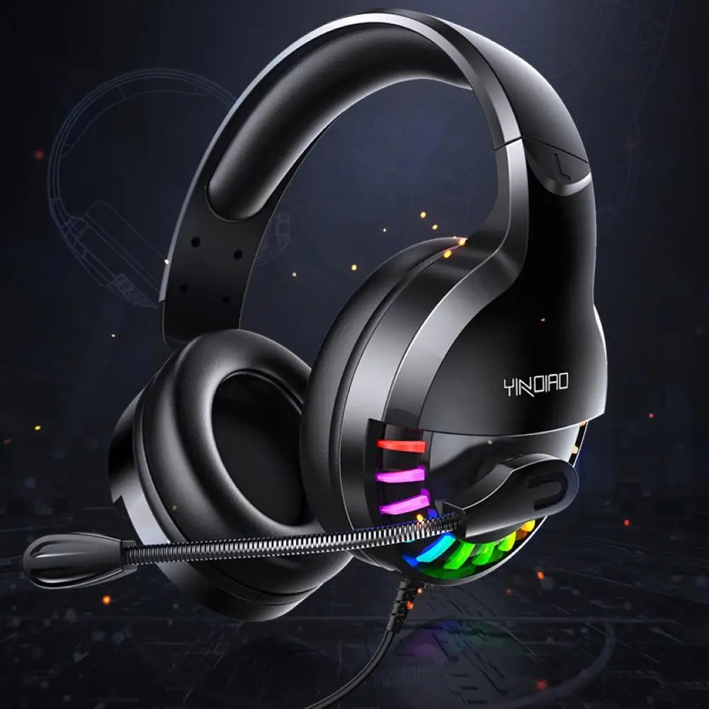 Игровая гарнитура Gamer 7 1 Surround Sound USB 3 5 мм Проводные RGB светильник Игровые наушники
