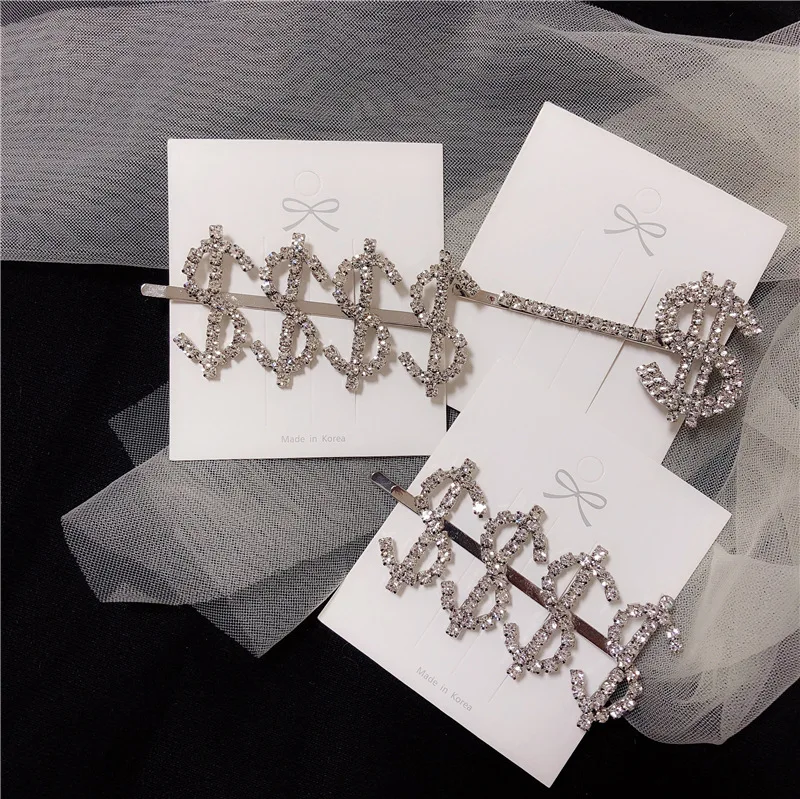 

fashion fresh Rhinestone zircon Hair Barrette Hair Clip Hairpin Girls Shining Crystal Hair Accessories Women Headdress Wholesale