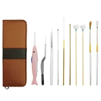 professional ear picking tool set ear pick cleaning earwax ears goose feather stick ear wax visible lighting ear cleaner
