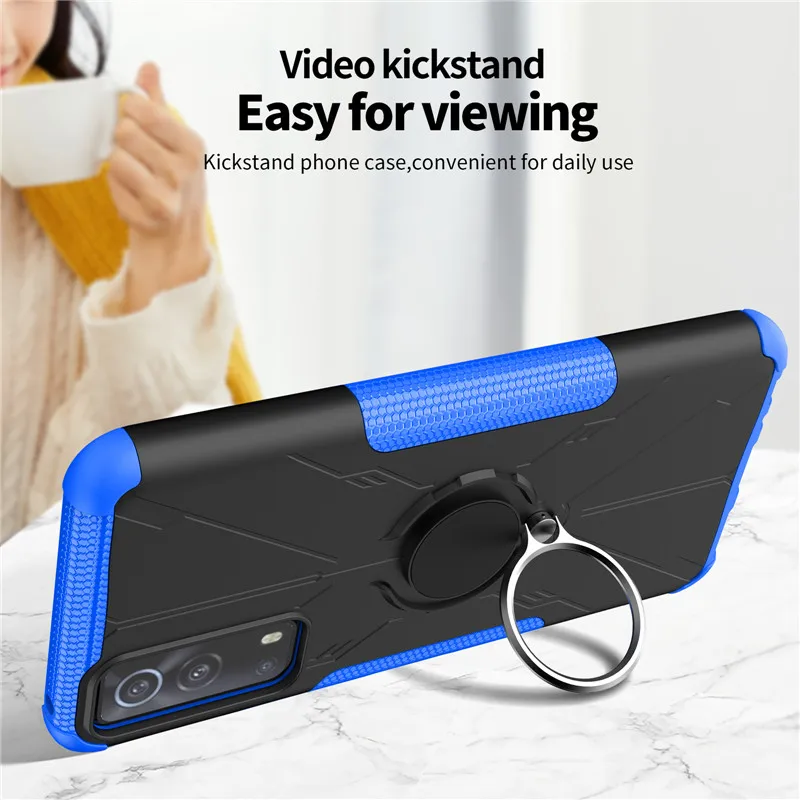 Shockproof Cover For IQOO Z3 Case For IQOO Z3 U1X Vivo Y20S Y20 Y11S Cover Hard Holder Back Protective Bumper For IQOO Z3 Fundas