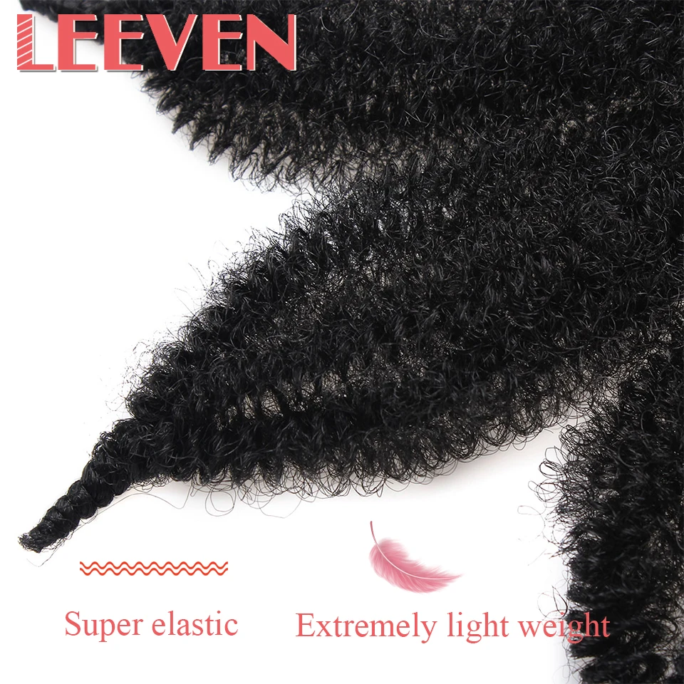Leeven 8 дюймов Marley косы мягкие афро кудрявые вьющиеся волосы синтетические вязаные