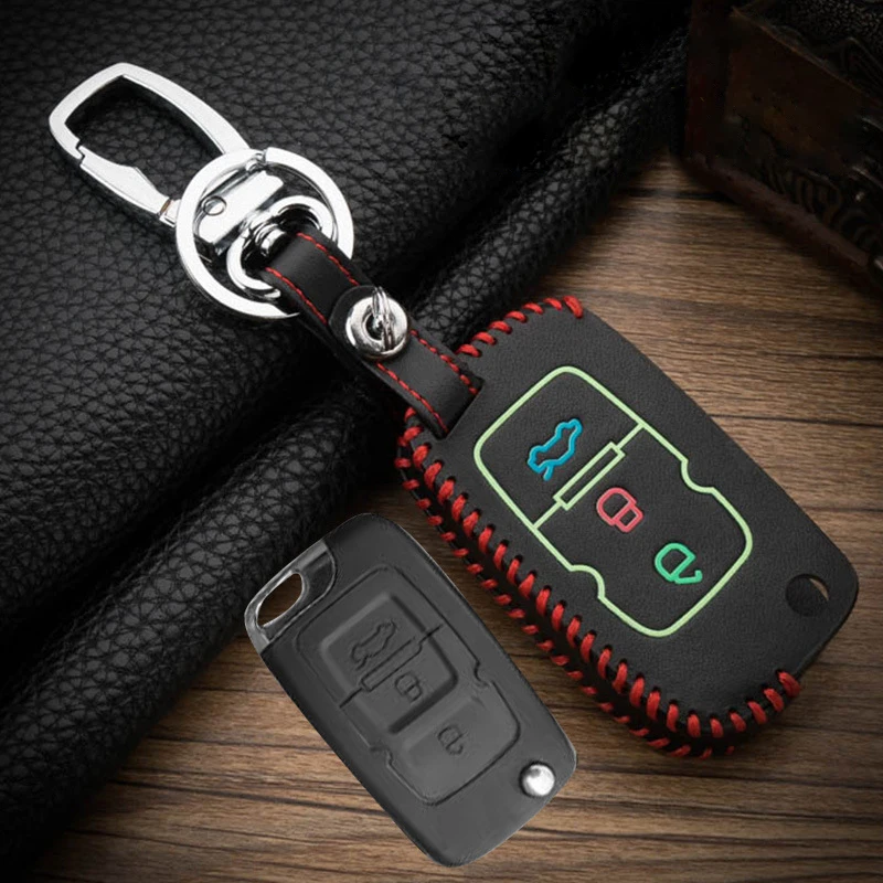 

Car Flip Keys Leather Car Styling Leather Key Chain Ring Cover Case Holder Folding Keychain Key Ring Key Bag Holder Chain
