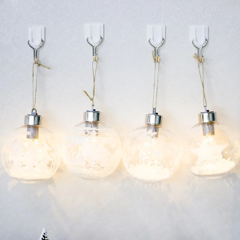 Рождественский шар орнамент звезды снежинка узор светодиодные огни