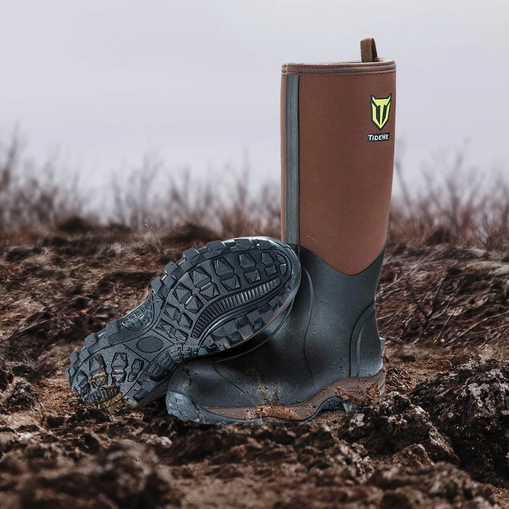 TideWe многоцелевые коричневые сапоги водонепроницаемые прочные неопреновые