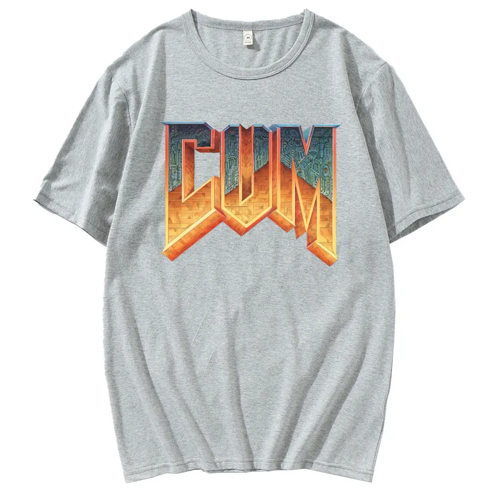 Футболка Doom Cum Мужская/женская с коротким рукавом модная повседневная тенниска