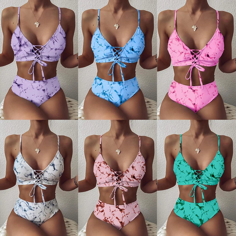 

Swimwear Woman Swimsuit Sexy Bikini 2021 New Push Up Bikini Set Bathing Suit Women Print Floral Beachwear Biquini Two Piece Suit