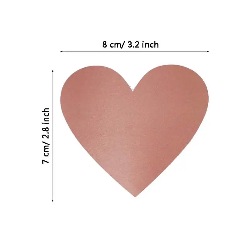 100pcs/roll Heart Shape Scratch Out Stickers Labels Party Activity Game Favors | Дом и сад