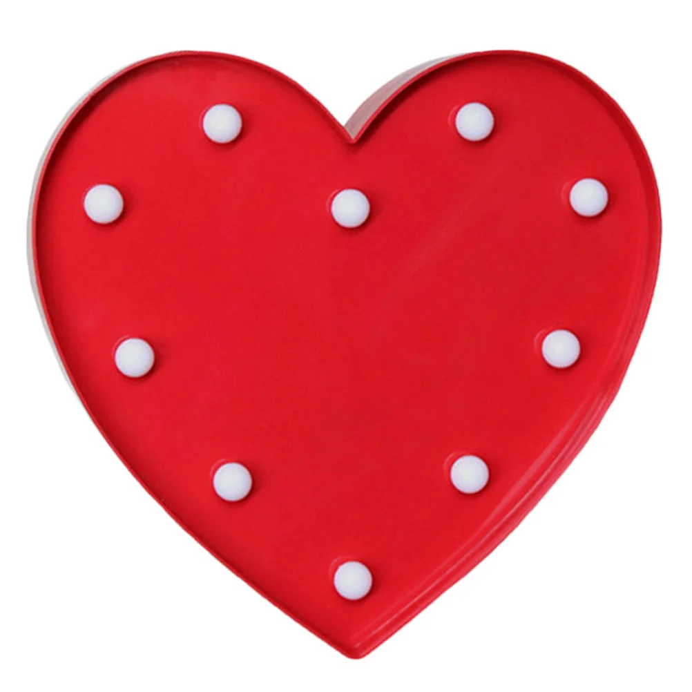 

1Pc Modern Romantic Night Light Desktop LED Heart Shaped Light without Battery