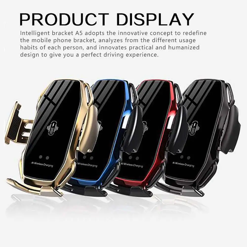 

Smart Sensor Car Phone Holder Fast Charging Wireless Chargers Universal Car Holder For iPhone For Huawei AI Wireless Charging