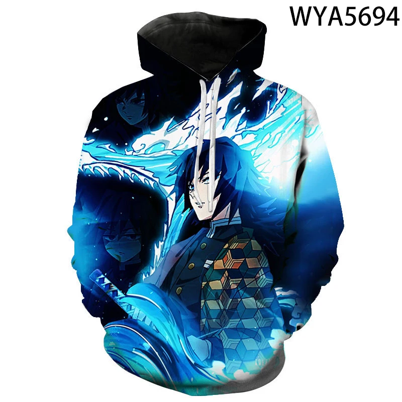 

Men Women Children Fashion Hoodies Kimetsu No Yaiba 3D Printed Sweatshirts Pullover Boy Girl Kids Streetwear Casual Coat