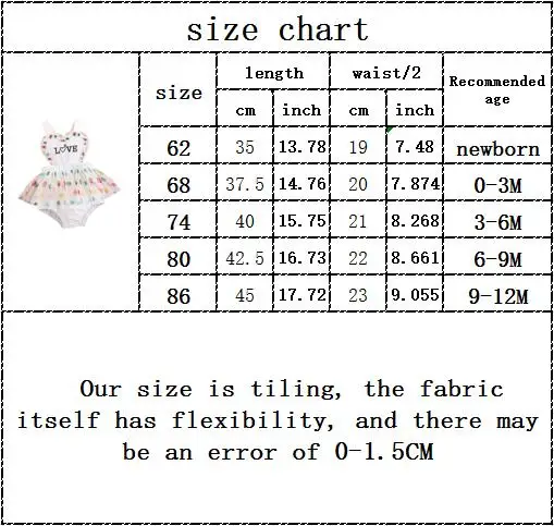 

Kids Baby Girls Summer Off Shoulder Letter Love Dot Print Mesh Dress Outwear Overalls Infant Jumpsuits Toddler Rompers 0-12M