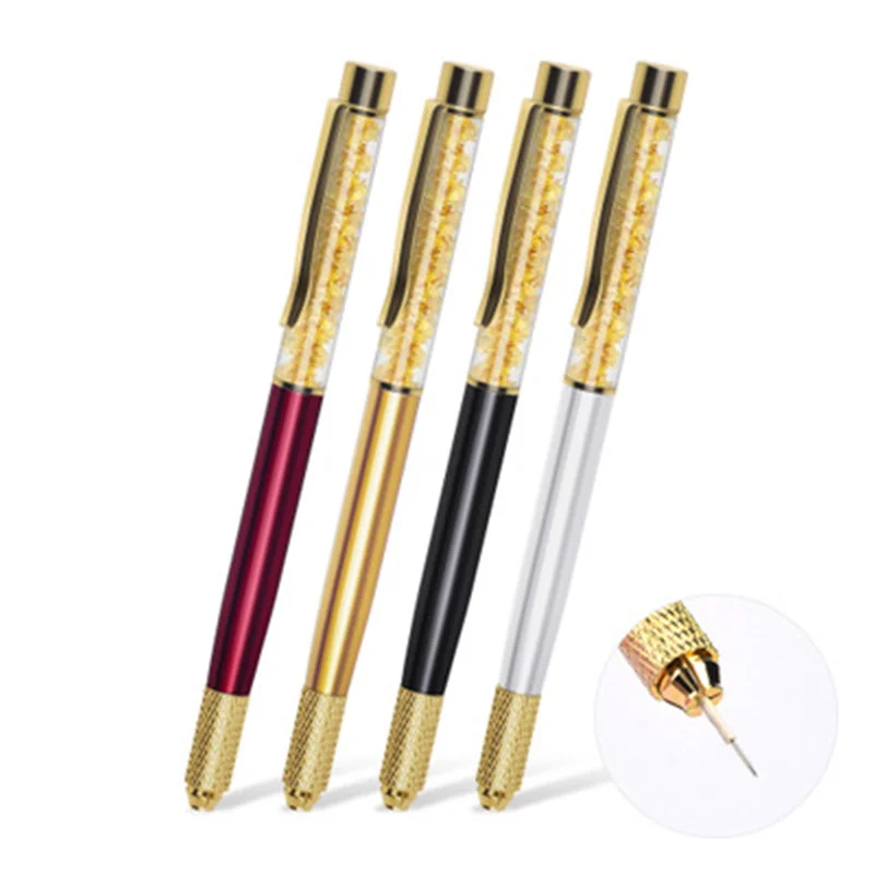 

New 24K flow gold gold foil tattoo hand-embroidered eyebrow pencil fortune and foggy tattoo pen explosion